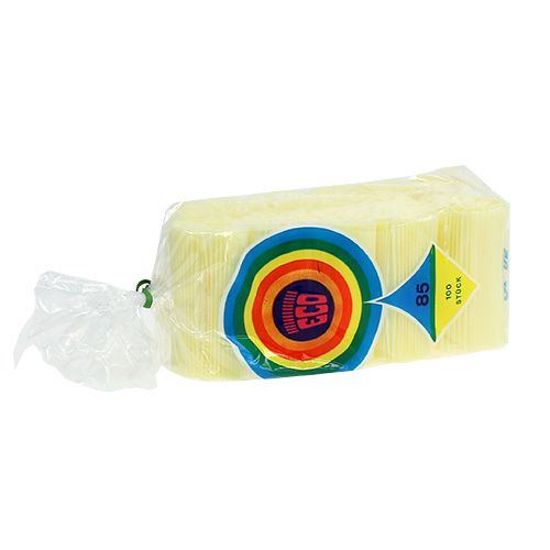 Floristik24 Redős mandzsetta világossárga 8,5cm 100db.