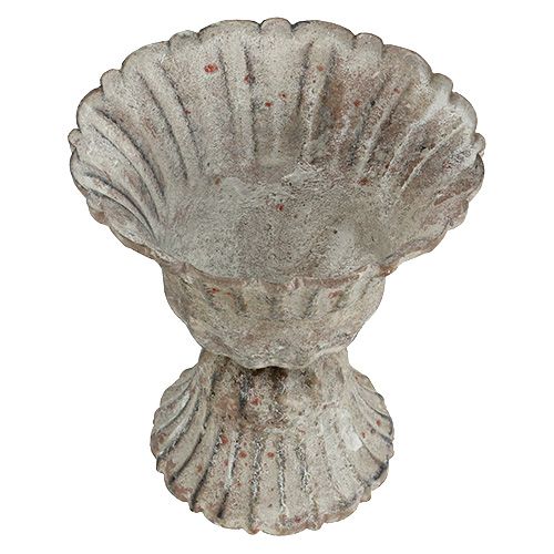 Floristik24 Csésze szürke antik megjelenés Ø12cm H13,5cm