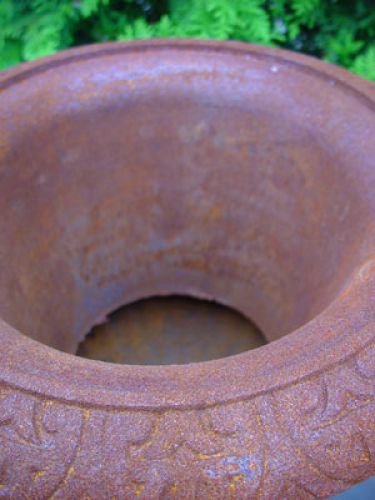 Floristik24 Öntöttvas pohár rozsdavörös H55cm Ø40cm