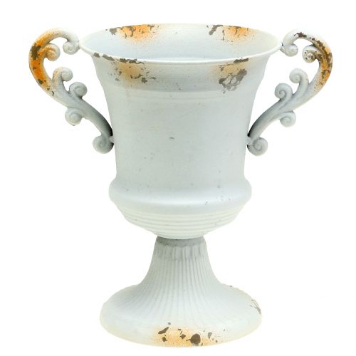 Floristik24 Antik fehér csésze Ø16,8cm H24,8cm