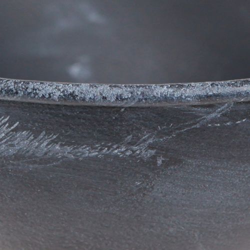 Floristik24 Csészetál fém növényi tál antracit Ø20,5cm 2db