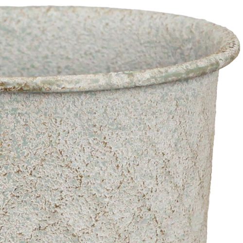 tételeket Fém serlegváza, kehely alakú, vintage szürke, nosztalgikus díszítéssel, Ø10cm MA24cm