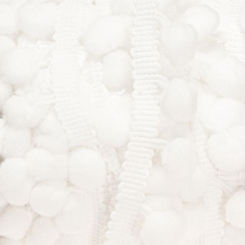 tételeket Pom Pom szalag fehér dekoratív szalag pomponokkal 20mm 15m