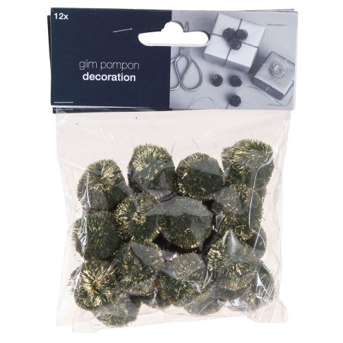 tételeket Pomponok csillogó zölddel 2,5cm-es pomponok 2 zacskó – 24 db