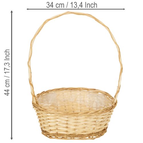 Ajándékkosár kb. 30cm x 23cm, világos színű | Floristik24.hu