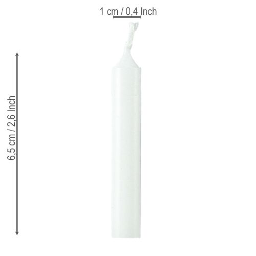 tételeket Babás gyertyák 10mm Wiedemann gyertyák fehér 65/10 50 darab