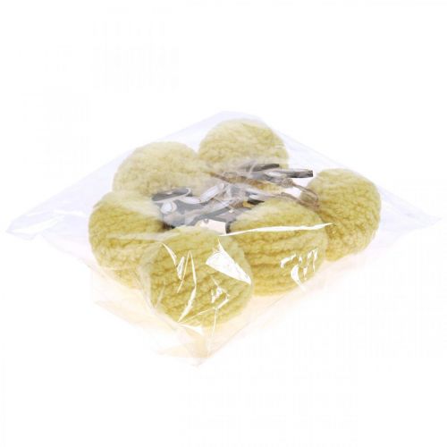 tételeket Dekoratív medál nyuszi sárga nyuszi dekoráció húsvéti Ø7cm 6 db