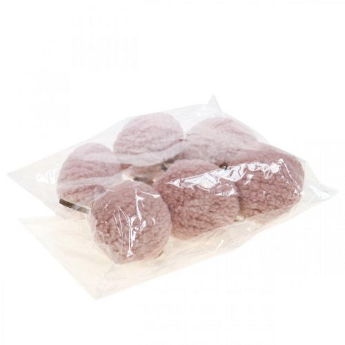 Floristik24 Medál nyuszi rózsaszín fa deko medál Ø5cm-10cm 6 db