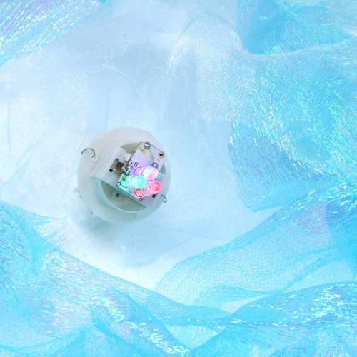tételeket Kéken csillogó dekoratív medúza Ø26 H65cm LED lámpával