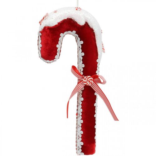 Floristik24 Candy candy dekoráció nagy karácsonyi piros fehér csipke H36cm