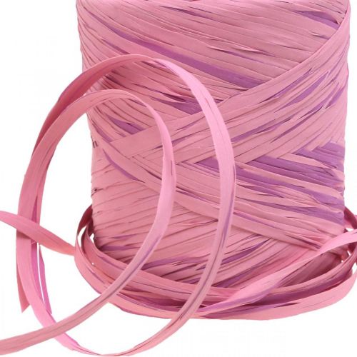 tételeket Raffia többszínű ajándék szalag rózsaszín-rózsaszín, virágüzleti kellékek, dekorációs szalag L200m