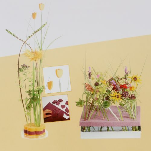 Floristik24 Virágos hab tervezőtábla zöld 34,5cm × 34,5cm 3db