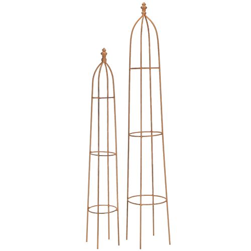 Floristik24 Trellis Metal Rust Look Obelisk 69/86 cm 2db-os készlet
