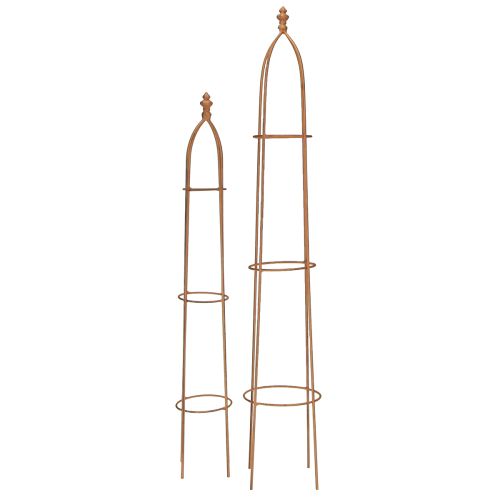 Floristik24 Trellis Metal Rust Look Obelisk 69/86 cm 2db-os készlet