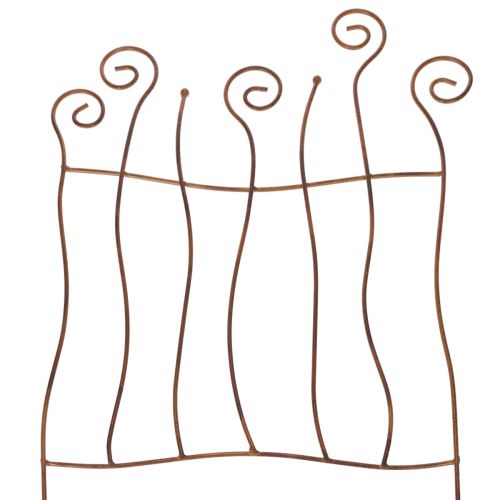 Floristik24 Rácsos, mászóeszköz, ívelt fém, művészi kerti dekoráció, 72cm