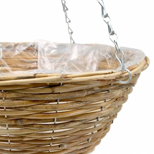 Floristik24 Rattan akasztókosár Ø35 / Ø40cm, 2db-os készlet