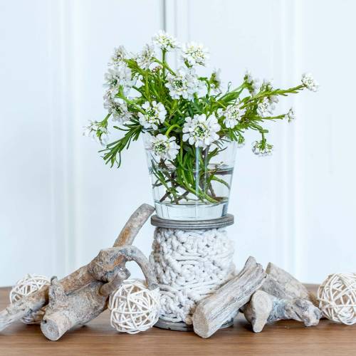 tételeket Rattan golyó fehérített Ø4cm 24 db