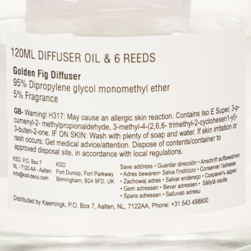 tételeket Füge illatosító diffúzor - Hosszan tartó aroma a kellemes lakókörnyezetért - 120ml