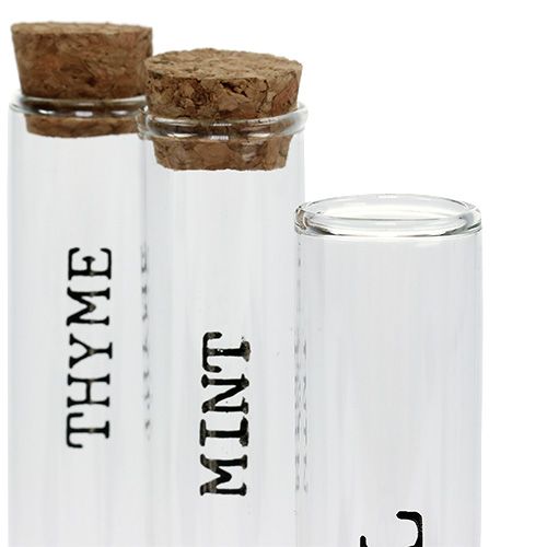 Floristik24 Kémcső fűszertartó fa 16,5cm