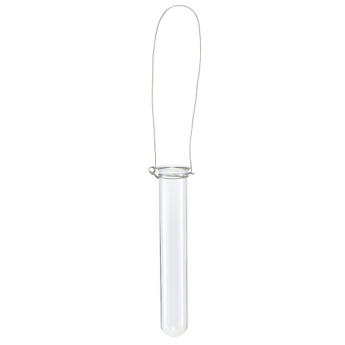 Kémcső dekoratív üveg mini váza felakasztásához Ø2,4cm H22,5cm