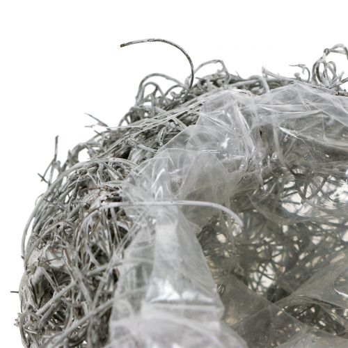 Floristik24 Szőlőszív mosott fehér 16cm x 21cm 1db