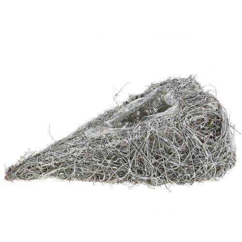 Szőlőszív ültetésre fehér mosott 35cm x 23cm 1db | Floristik24.hu