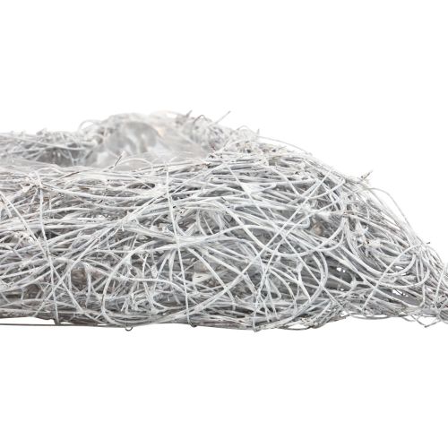 Floristik24 Szőlő szív növény szív növény tál fehér natúr 16×19cm×5,5cm