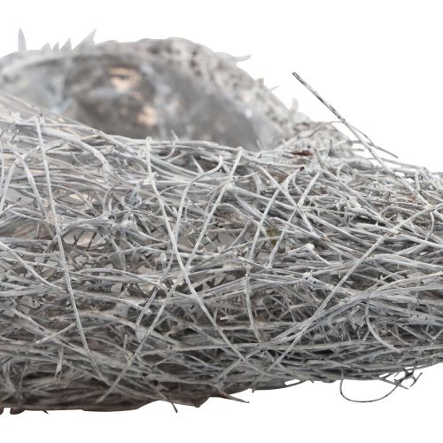 Floristik24 Szőlő szív növény szív növény tál fehér natúr 16×21×8cm