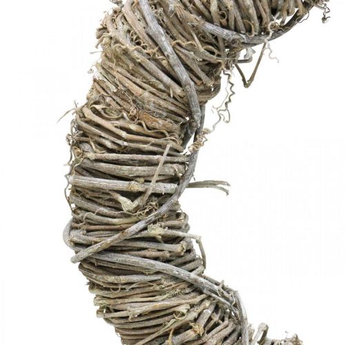 tételeket Őszi koszorú, ajtókoszorú, Ø30cm, fehér, szőlődísz koszorú