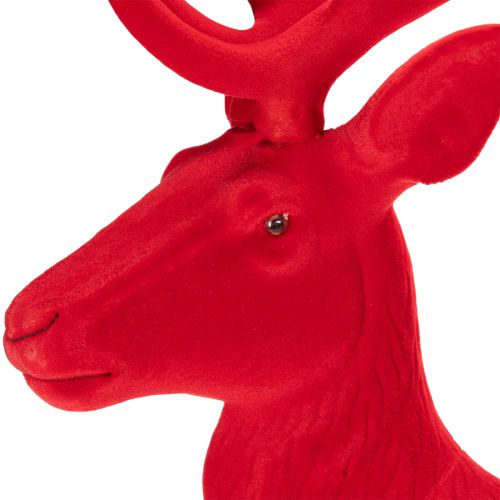 Álló szarvas díszes figura, nagy, pelyhesített karácsonyfadísz, 85 cm | Floristik24.hu