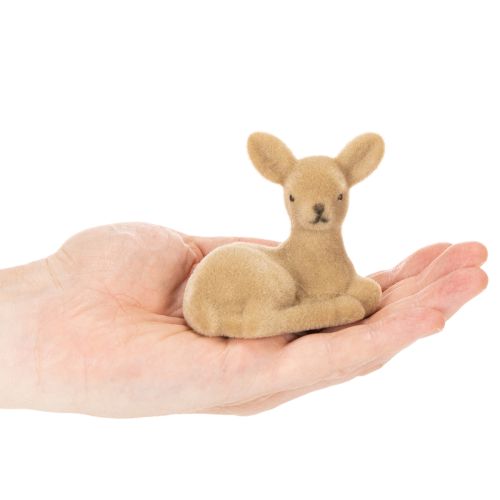 Dekoratív fekvő őzgida figura asztaldísznek, 8 cm, 6 darab | Floristik24.hu
