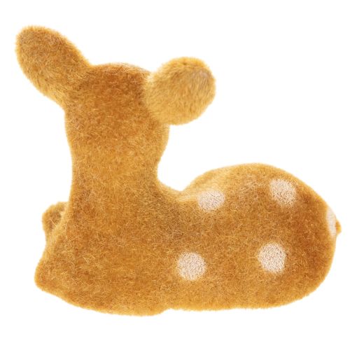 Dekoratív fekvő őzgida figura asztaldísznek, 8 cm, 6 darab | Floristik24.hu