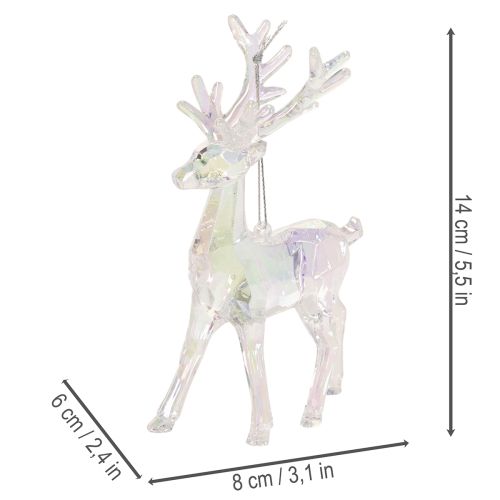 Akril rénszarvas karácsonyfadíszek, 14 cm, 4 darab | Floristik24.hu