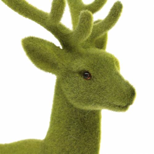 Floristik24 Dekoratív rénszarvas állományú mohazöld 20cm 2 db