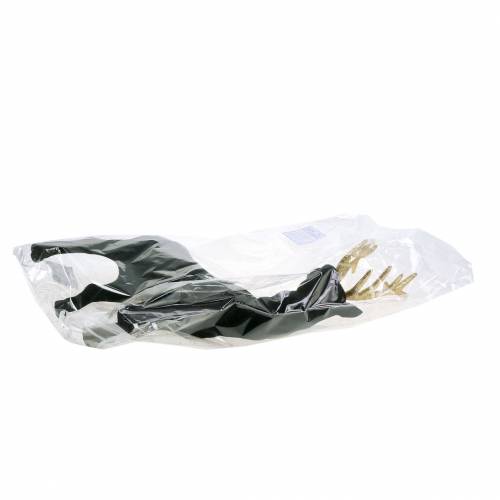 tételeket Deco szarvas nyelt fekete, arany 40cm