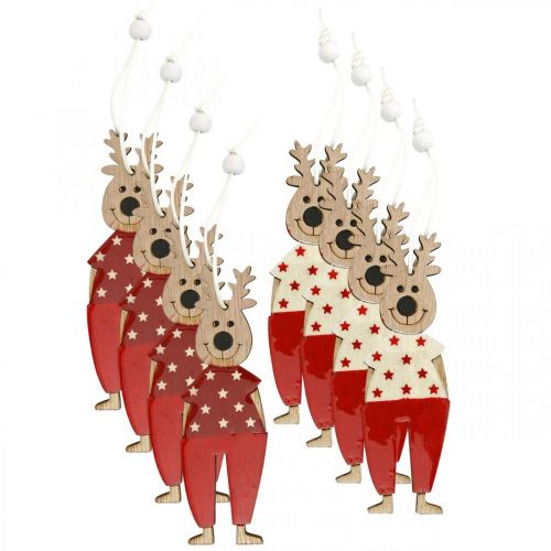 tételeket Rénszarvas akasztáshoz, karácsonyi díszek, karácsonyfa díszek, fa díszek Adventre H13cm 8 db