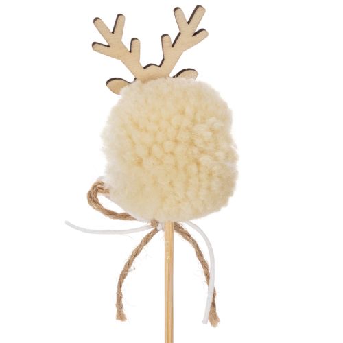 Dekoratív rénszarvas figura pompon karácsonykor 24cm 12db | Floristik24.hu