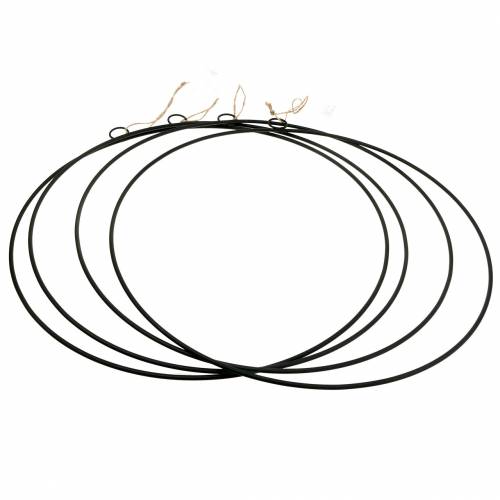 tételeket Díszgyűrű akasztáshoz fekete Ø35cm 4db