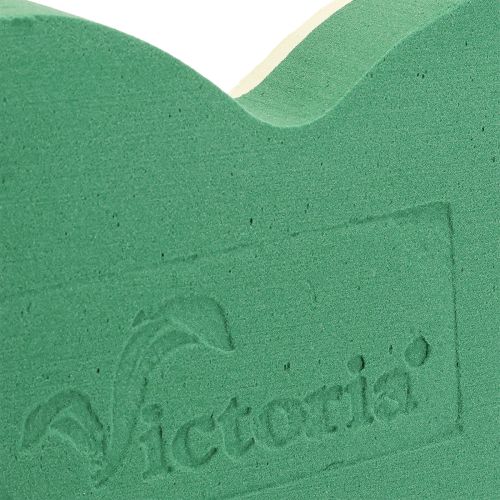 tételeket Romantikus virágmintás habszivacs szív 30cm virágmintás habszivacs zöld 2 darab