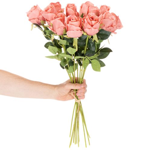 Műrózsa virágok csokorban, hosszú szár 62cm, 12 darab | Floristik24.hu