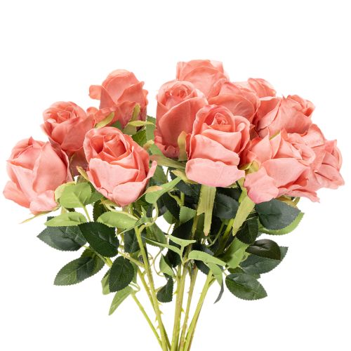 Műrózsa virágok csokorban, hosszú szár 62cm, 12 darab | Floristik24.hu