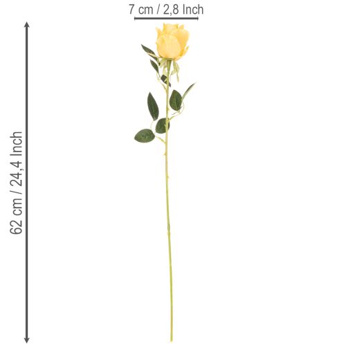 Műrózsa hosszú szárral, művirág, 62cm, 12 darab | Floristik24.hu
