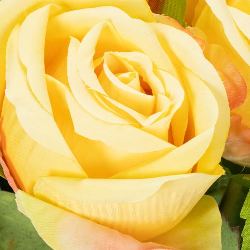 tételeket Rózsacsokor virágkompozíció elegáns dekorációként a nappaliban 44 cm 6 db