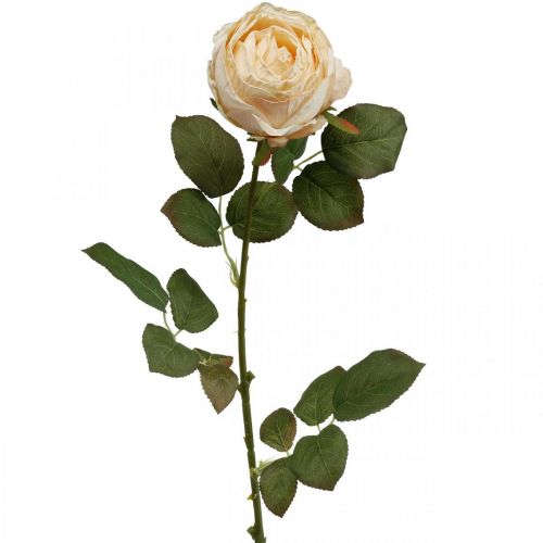 Rose Cream Silk Flower Artificial Rose L74cm Ø7cm