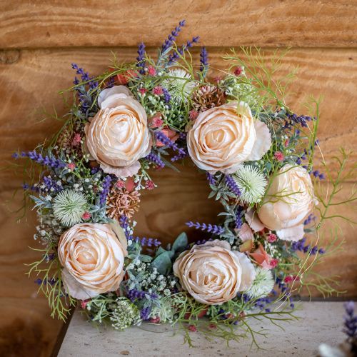 tételeket Rose Cream Silk Flower Artificial Rose L74cm Ø7cm