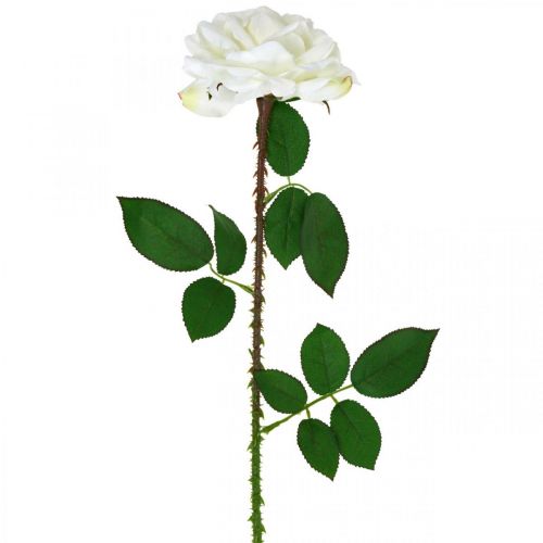 tételeket Fehér rózsa hamis rózsa száron selyemvirág Hamis rózsa L72cm Ø13cm