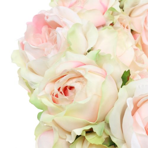 Floristik24 Rózsafüzér krém / rózsaszín Ø30cm