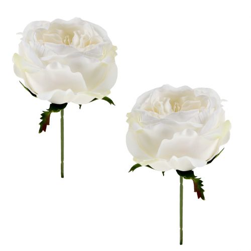 Rózsavirág fehér 17cm 4db