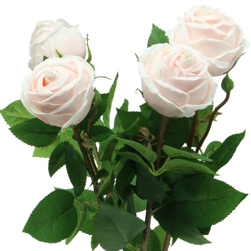 Rózsa csokor lágy rózsaszín 65cm 4db