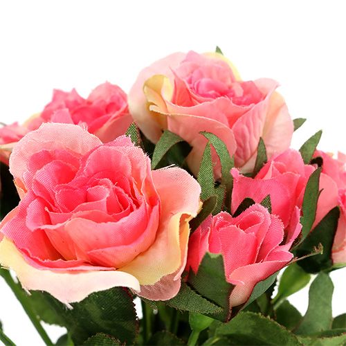 Rózsa csokor rózsaszín L26cm 3db